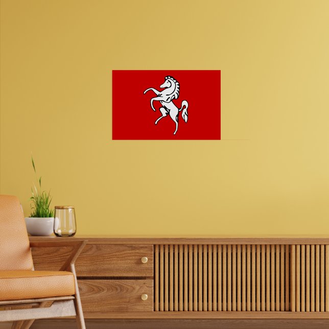 Kanvastryck med Flagga Kent, England Poster (Vardagsrum 2)