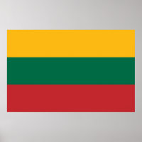 Kanvastryck med Flagga Litauen