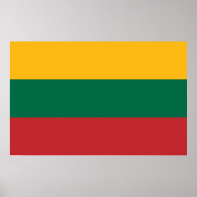 Kanvastryck med Flagga Litauen Poster (Framsidan)