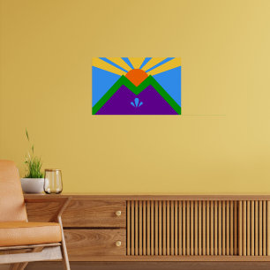 Kanvastryck med Flagga Manitou Vår Poster