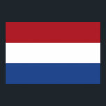 Kanvastryck med Flagga Nederländerna Poster<br><div class="desc">Ett stort Kanvastryck med Flagga av Nederländerna. Den här produkten har sitt anpassade.</div>