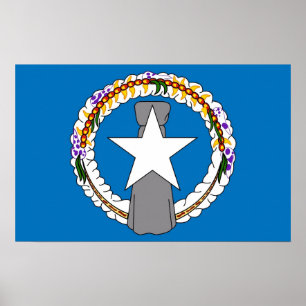 Kanvastryck med Flagga Nordmariana Poster