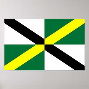 Kanvastryck med Flagga of Monterey, USA Poster