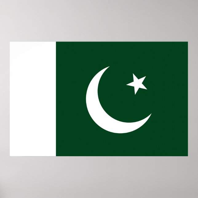 Kanvastryck med Flagga Pakistan Poster (Framsidan)