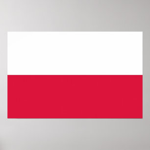 Kanvastryck med Flagga Polen Poster