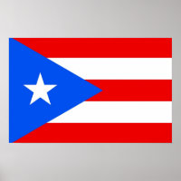 Kanvastryck med Flagga Puerto Rico, USA