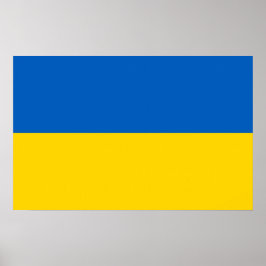 Kanvastryck med Flagga Ukraina Poster
