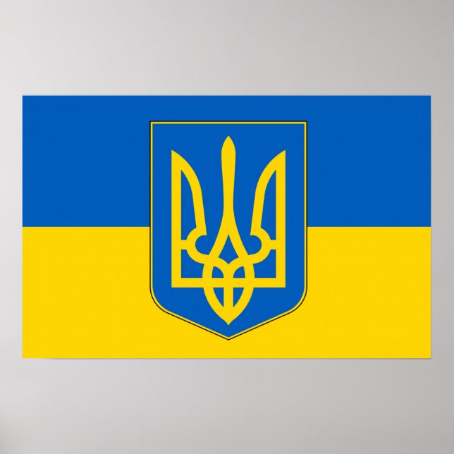 Kanvastryck med Flagga Ukraina Poster (Framsidan)