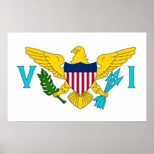 Kanvastryck med Jungfruöarna, USA Poster