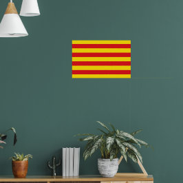 Kanvastryck med Kataloniens Flagga Poster