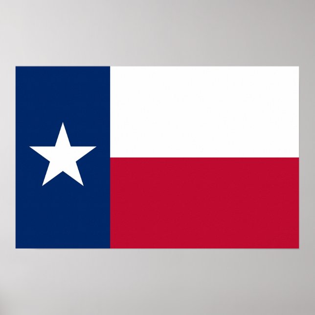 Kanvastryck med Texas Flagga, USA Poster (Framsidan)