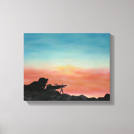 Kanvastryck, militär "Freedom Endullings"-målning Canvastryck