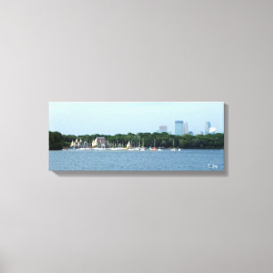 Kanvastryck: Sjö Harriet & Minneapolis Skyline_ Canvastryck