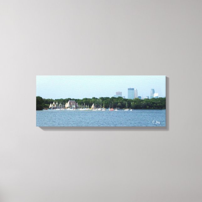 Kanvastryck: Sjö Harriet & Minneapolis Skyline_ Canvastryck (Framsida)