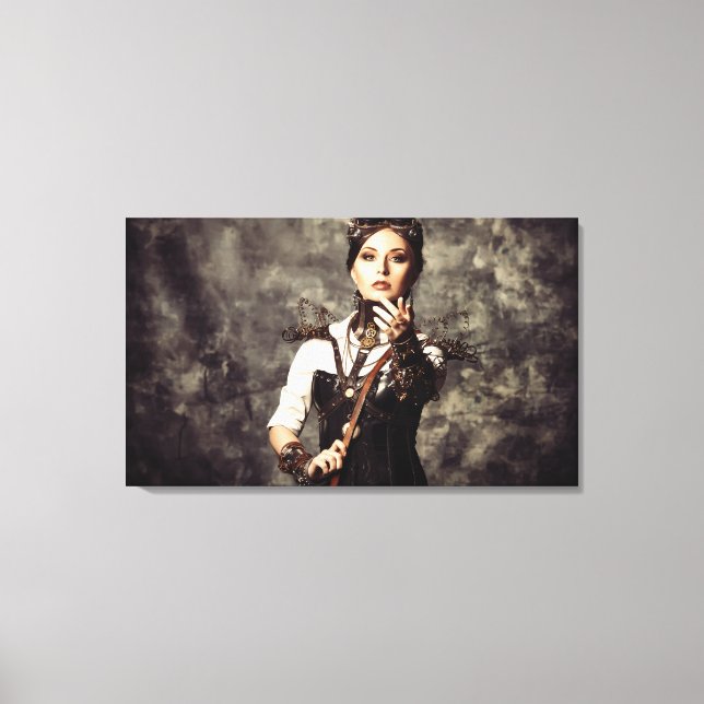 Kanvastryck - Steampunk Art Women 'Tame' (Framsida)