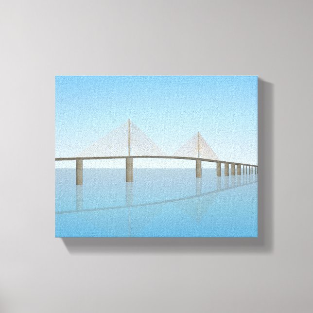 Kanvastryck: Sunshine Skyway Bridge Canvastryck (Framsida)