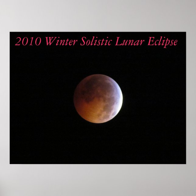 kanvastrycket 2010 Vinter Solistic Lunar eclipse Poster (Framsidan)