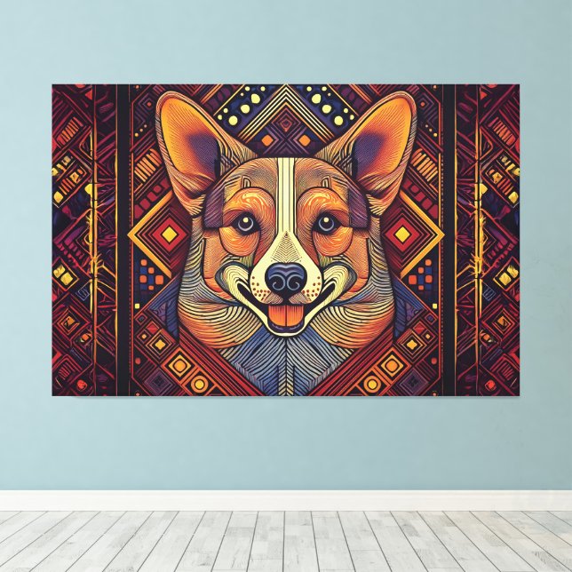 kanvastrycket abstrakt art canvastryck (Insitu (trägolv))