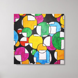 Kanvastrycket abstrakt Bubbles Canvastryck