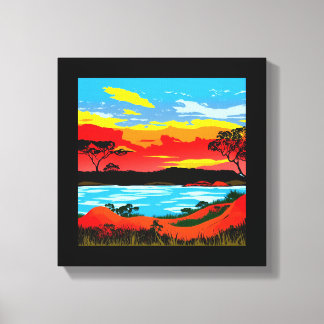 Kanvastrycket abstrakt Desert-bakgrund nr 5 Canvastryck