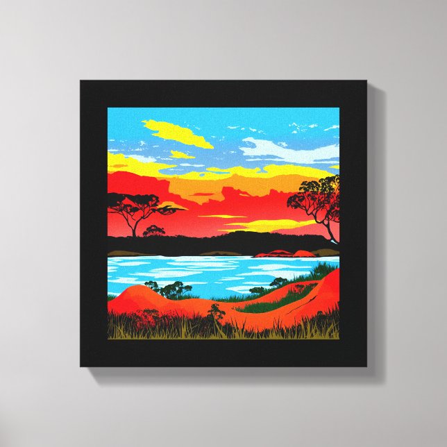 Kanvastrycket abstrakt Desert-bakgrund nr 5 Canvastryck (Framsida)