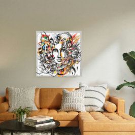 Kanvastrycket abstrakt Elegance Stretched Canvastryck