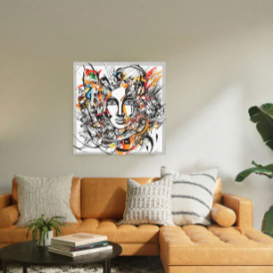 Kanvastrycket abstrakt Elegance Stretched Canvastryck