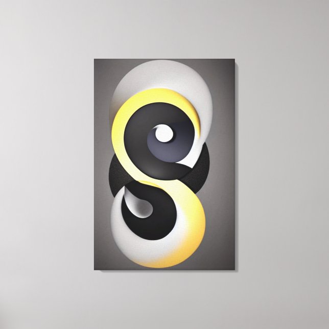 Kanvastrycket abstrakt Enso Canvastryck (Framsida)