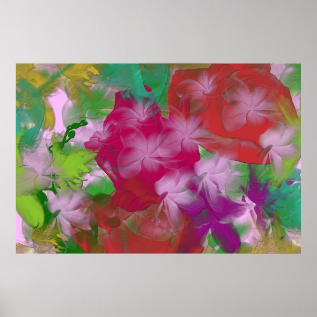 Kanvastrycket abstrakt - färgreduktion poster (Framsidan)