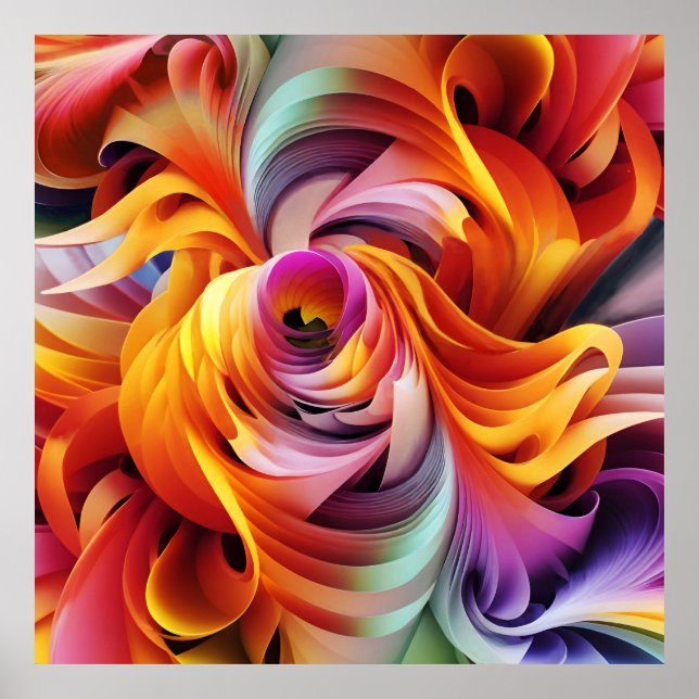 Kanvastrycket abstrakt förinställt poster (Framsidan)