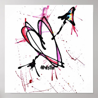 Kanvastrycket abstrakt poster