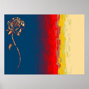 Kanvastrycket abstrakt Ro Poster