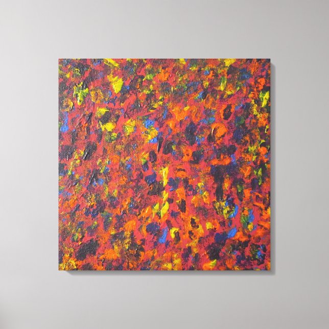 Kanvastrycket Acrylic Modern Art Abstrakt hösten Canvastryck (Framsida)