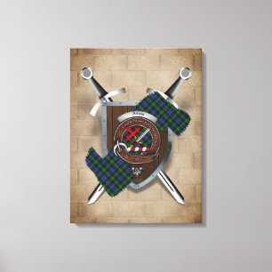 Kanvastrycket Adam Klan Badge Crossed Sword Canvastryck