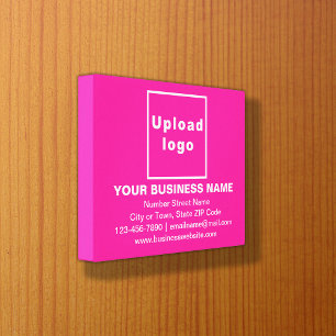 Kanvastrycket Affärsvariant på Rosa rektangel Canvastryck