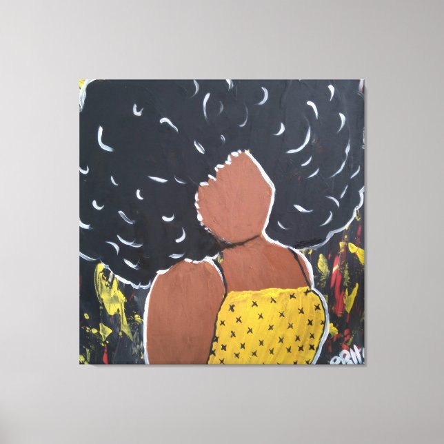 Kanvastrycket African American dam Rhonda Patton Canvastryck (Framsida)