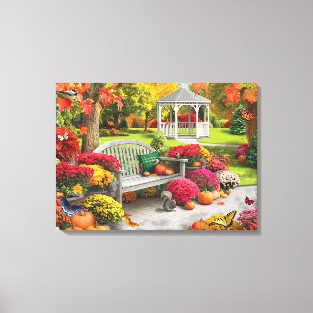 Kanvastrycket Alan Giana "Autumn Oasis 2" Canvastryck (Framsida)