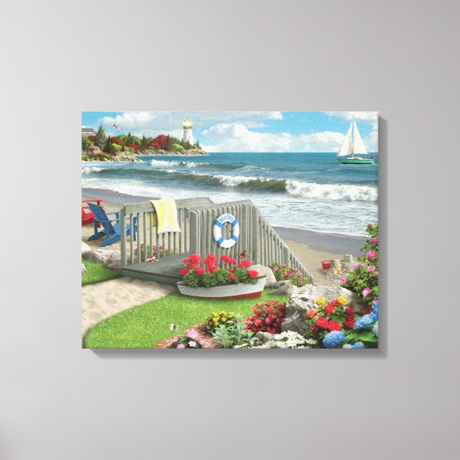 Kanvastrycket Alan Giana "Beach Days" Canvastryck (Framsida)