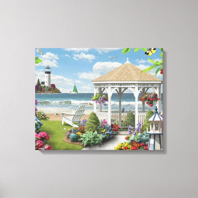 Kanvastrycket Alan Giana "Gazebo by Sea" Canvastryck (Framsida)