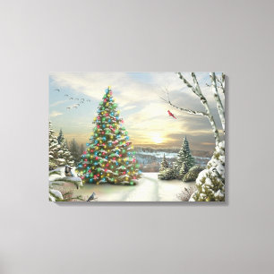 Kanvastrycket Alan Giana "God jul morgon" Canvastryck