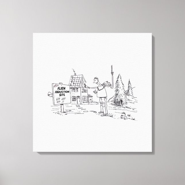 Kanvastrycket Alien Abduction Site Canvastryck (Framsida)