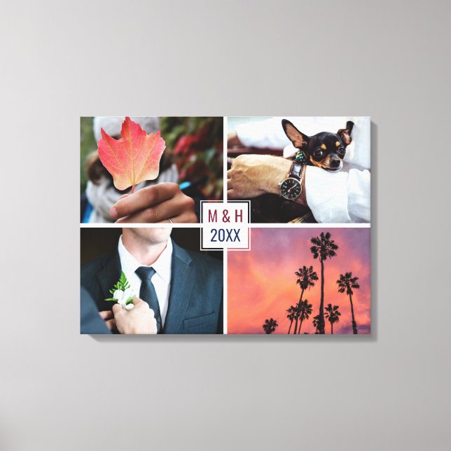 KANVASTRYCKET anpassningsbar FÖR FOTOS, MONOGRAM O Canvastryck (Framsida)