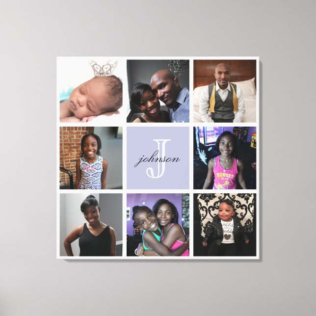 Kanvastrycket Anpassningsbar Monogram för arbetsyt Canvastryck (Framsida)