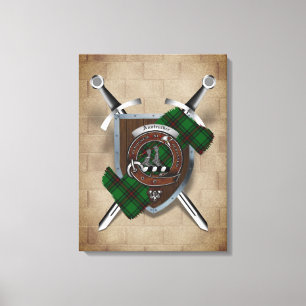 Kanvastrycket Anstruther Klan Badge Crossed Sords Canvastryck
