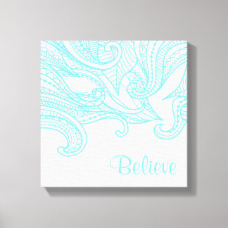 Kanvastrycket Aqua Boho Stil Wall Decor Canvastryck