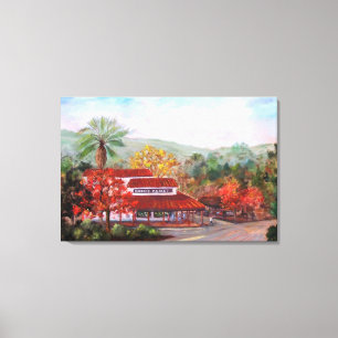 Kanvastrycket av Roberts Market in Woodside painti Canvastryck