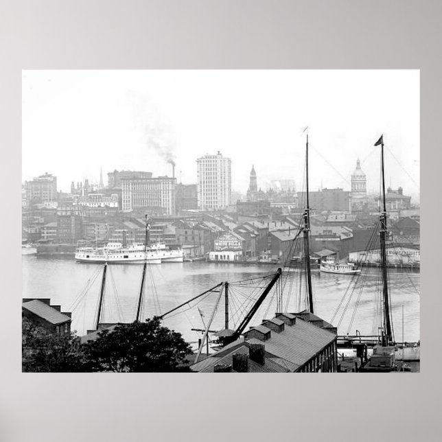 kanvastrycket Baltimore Maryland 1903 Poster (Framsidan)