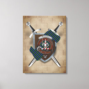 Kanvastrycket Banerman Klan Badge Crossed Swords ( Canvastryck