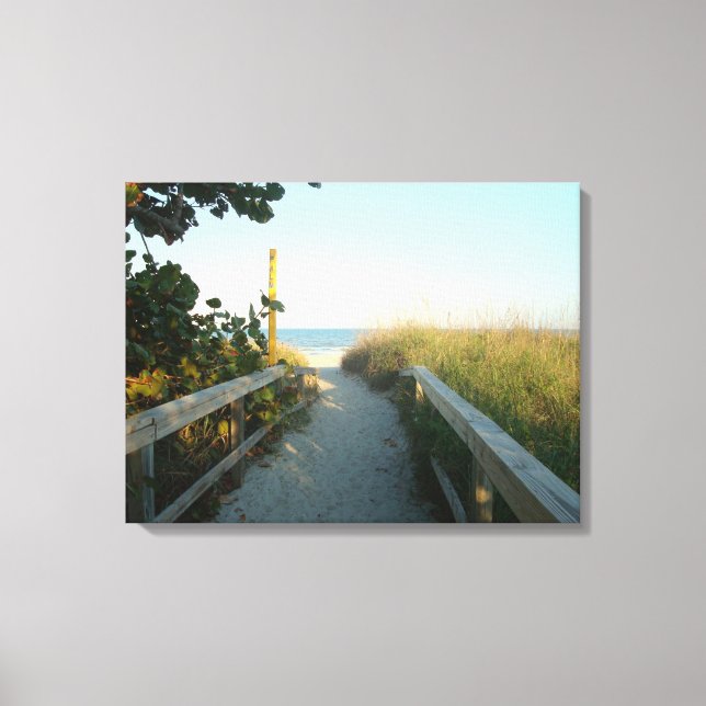 Kanvastrycket Beach Access Canvastryck (Framsida)