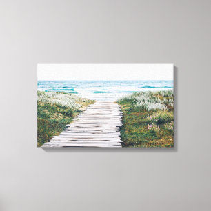 Kanvastrycket Beach Boardpromenader Canvastryck